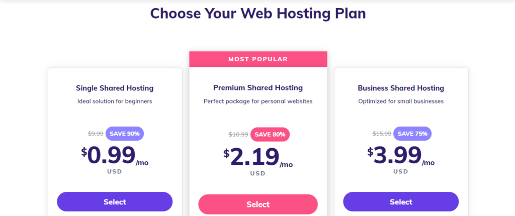 hostinger web hosting price